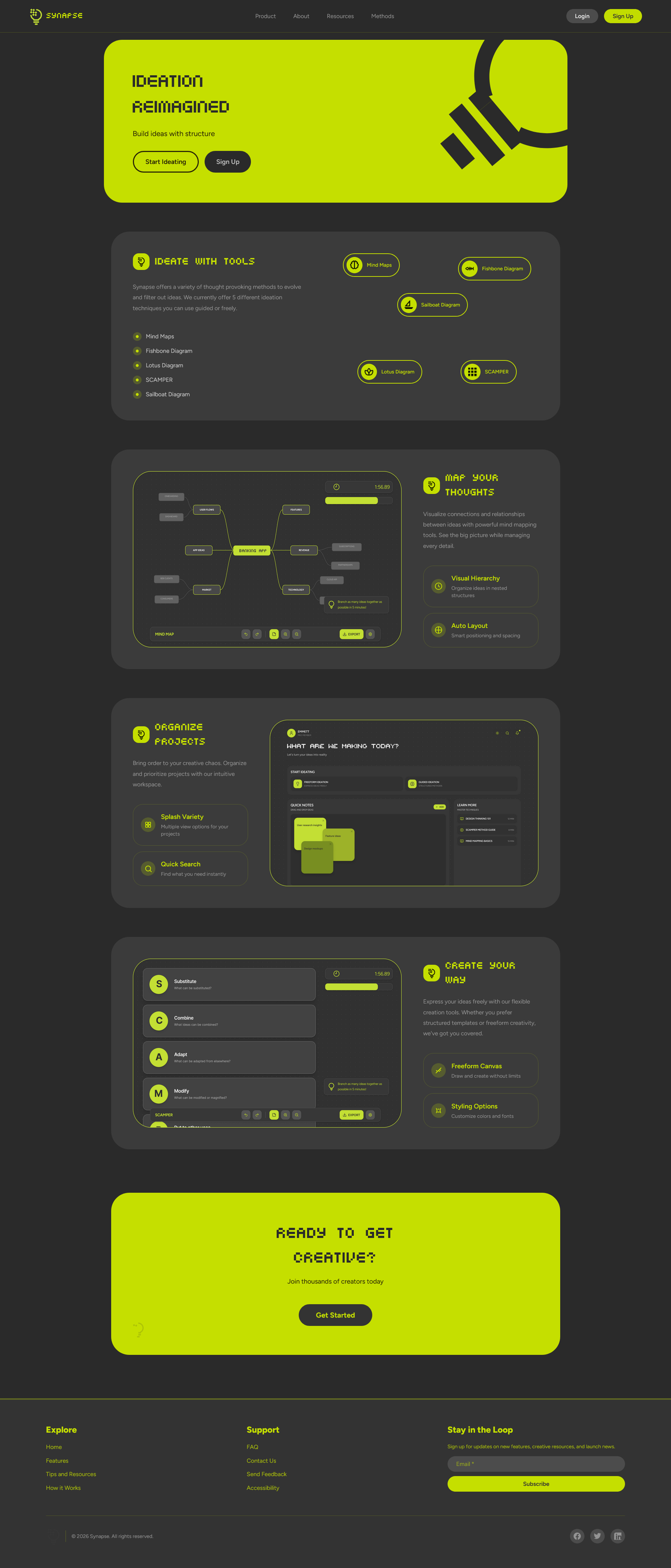 The thesis landing page presenting Synapse